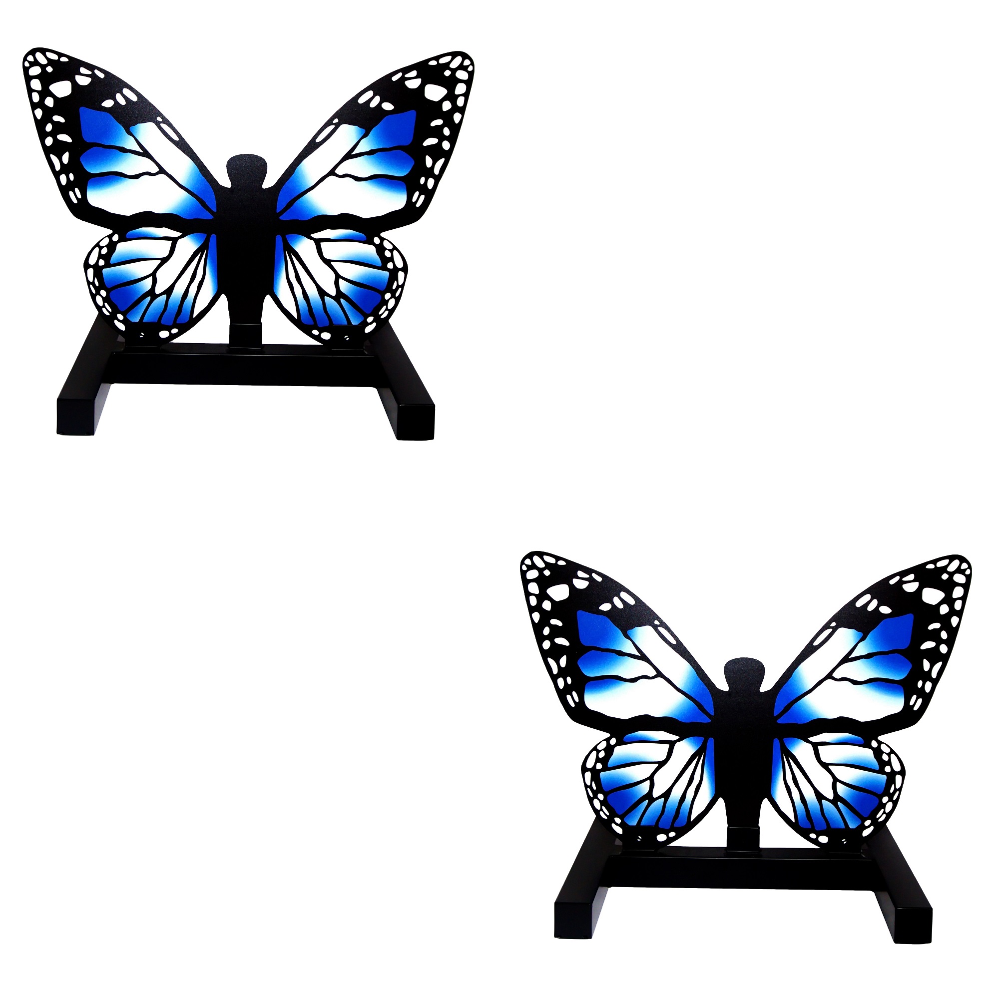 2 x Blue Butterfly Show Jump Fillers Jump 2 It Horse Jumps