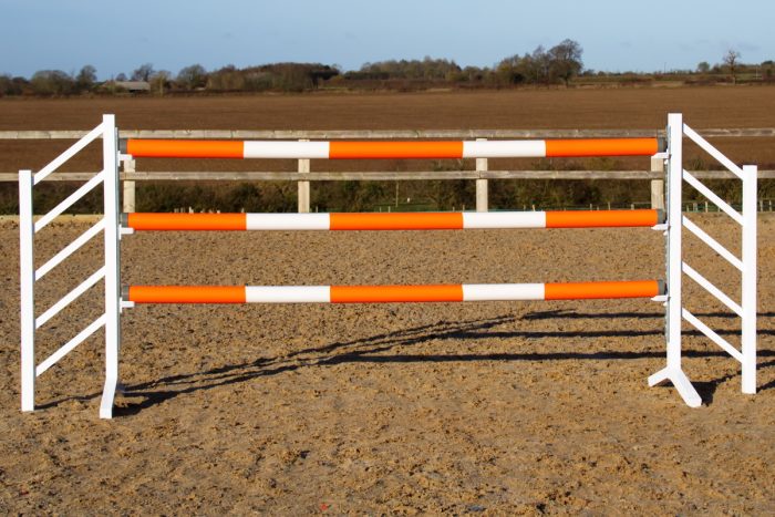 Orange and White Plastic Show Jump Poles