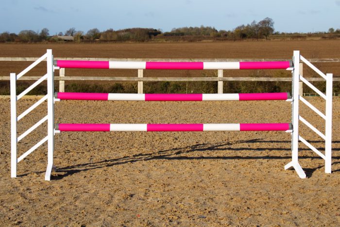 Pink and White Plastic Show Jump Poles