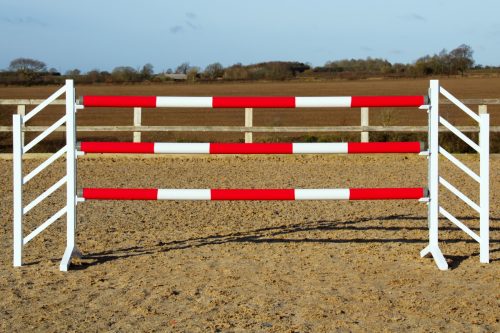 Red & White Plastic Show Jump Poles