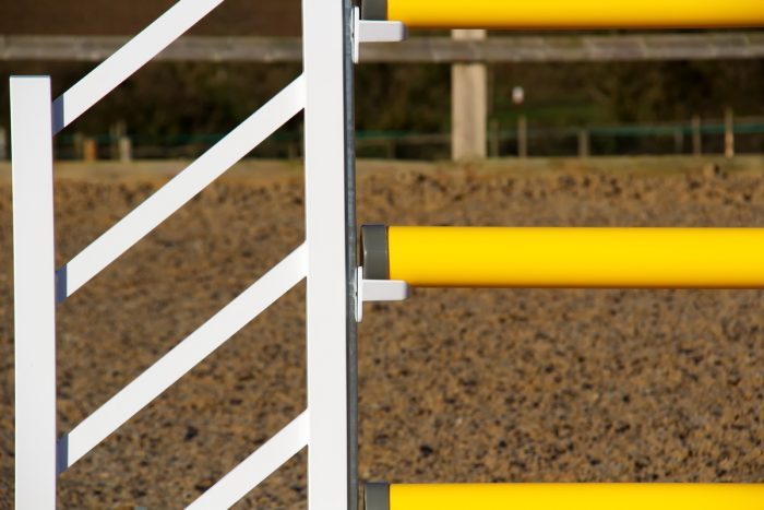 Yellow & White Plastic Show Jump Poles