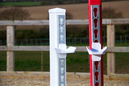 White & Red Jump Stands