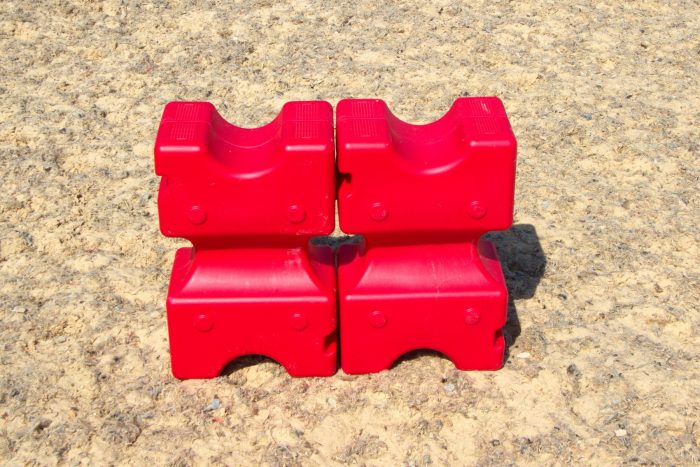 Red Standing Cavaletti Blocks